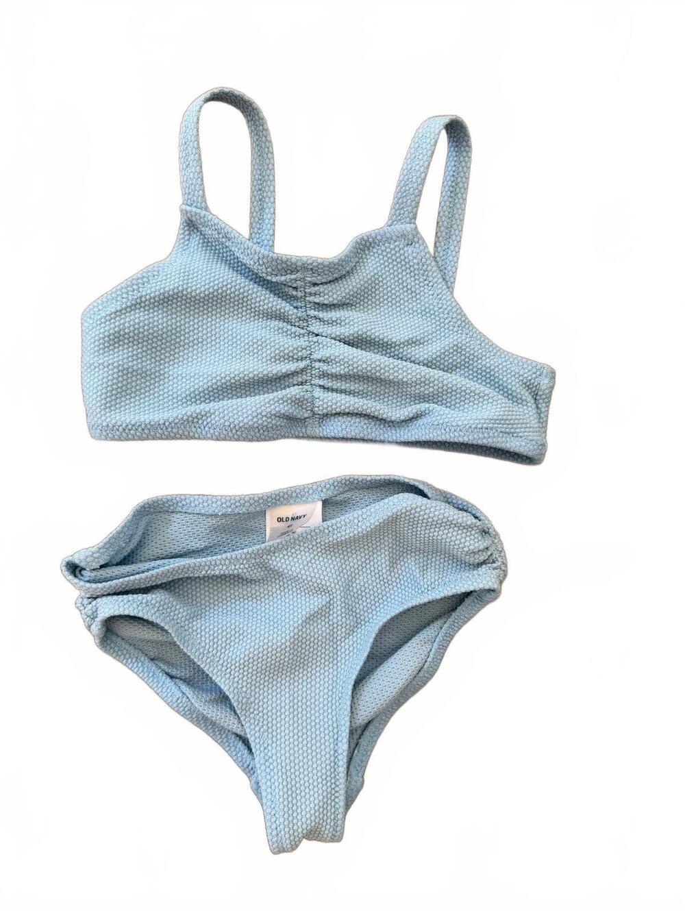 Old Navy Toddler 4T Light Blue Textured Swim Set Bikini